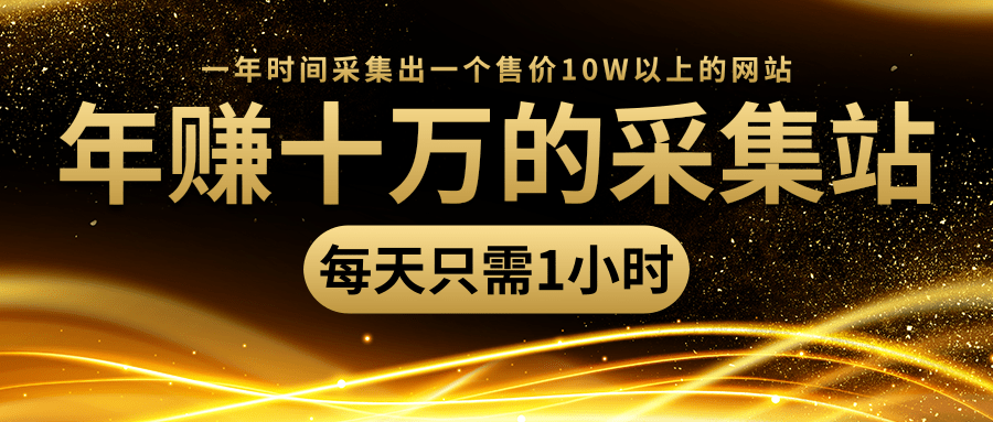 年赚十万的采集站，每天却只需要1小时，一年时间采集出一个售价10W以上的网站-绝版学习资料库