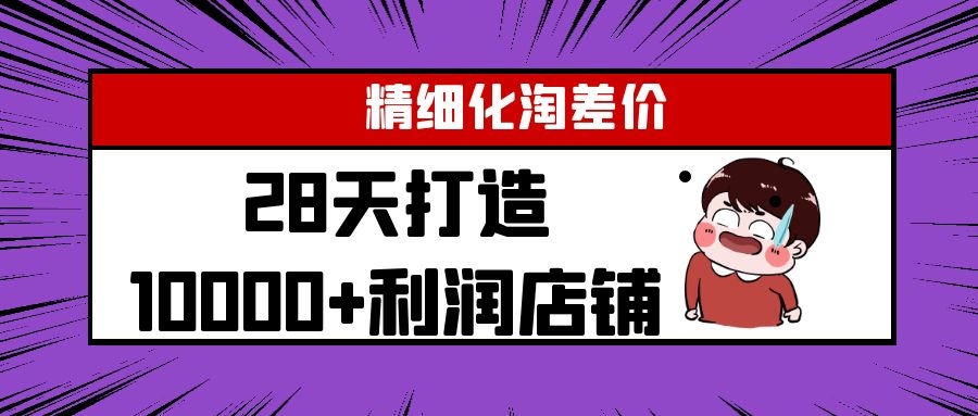 Yl精细化淘差价28天打造10000+利润店铺，精细化选品项目（附软件）-绝版学习资料库