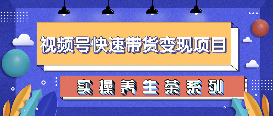 柚子视频号带货实操变现项目，零基础操作养身茶月入10000+-绝版学习资料库