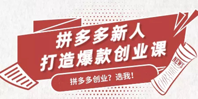 拼多多新人打造爆款创业课：快速引流持续出单，适用于所有新人-绝版学习资料库