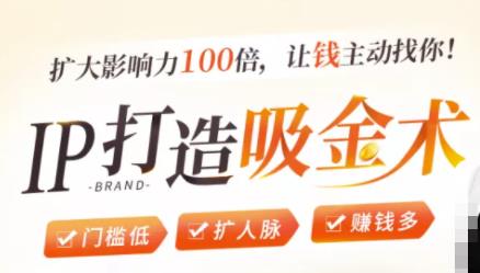 IP打造吸金术：0基础0资源，也能扩大影响力100倍，让钱主动找你！-绝版学习资料库