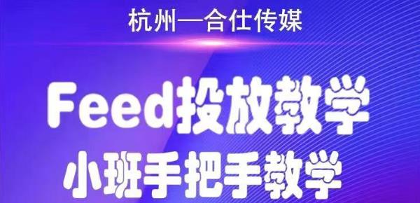 合仕传媒Feed投放教学，手把手教学，开车烧钱必须自己会-绝版学习资料库