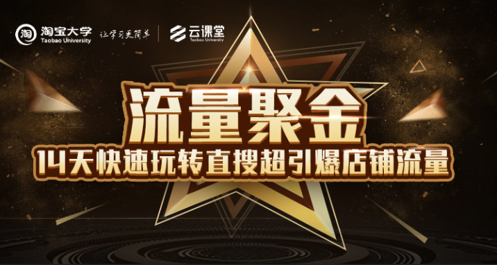 淘宝大学：流量聚金14天快速玩转直搜，超引爆店铺流量，价值8800元-绝版学习资料库