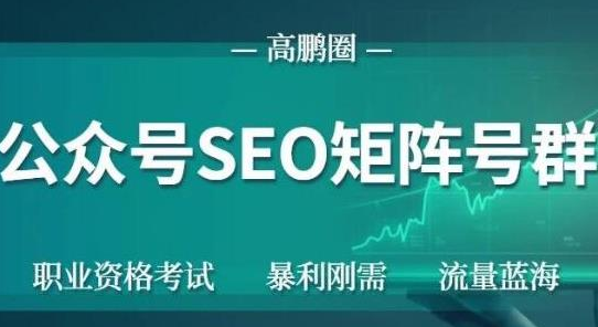 高鹏圈公众号SEO矩阵号群，实操20天纯收益25000+，普通人都能做-绝版学习资料库