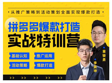 玺承云·拼多多爆款打造实战特训营，一套从入门到高手课程，让你快速拿捏拼多多-绝版学习资料库