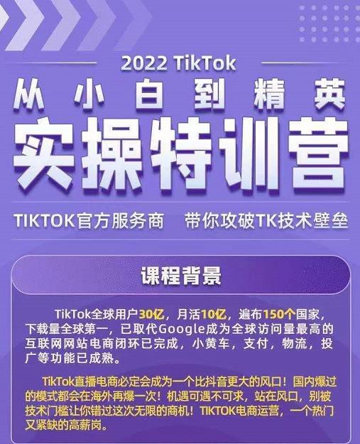 Seven漆·2022Tiktok从小白到精英实操特训营，带你掌握Tiktok账号运营-绝版学习资料库