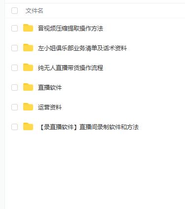 左小姐-直播带货俱乐部十三行、无人直播，全套教程附：工具、文档、话术资料-绝版学习资料库