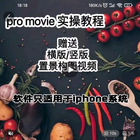漆十二美食摄影，25​节promovie实操高手课节-绝版学习资料库
