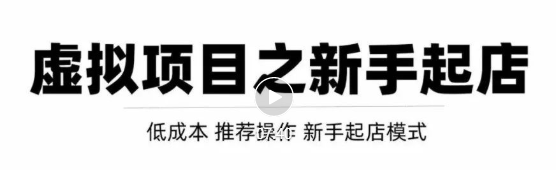 虚拟项目快速起店模式，0成本打造月入几万虚拟店铺！-绝版学习资料库