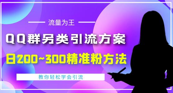 价值888的QQ群另类引流方案，半自动操作日200~300精准粉方法【视频教程】-绝版学习资料库