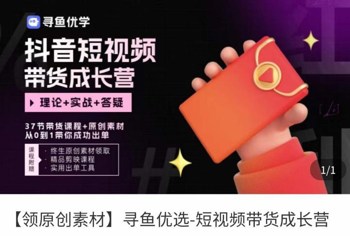 短视频带货成长营，​抖音短视频出单攻略，吃透账号运营的奥秘，轻松带货-绝版学习资料库
