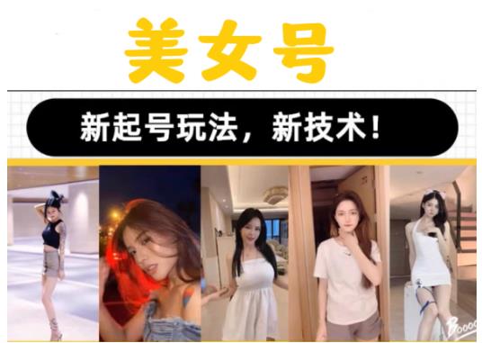 2023抖音快手短视频美女号课程制作玩法教程，美女号搬运新起号玩法，新技术（素材+教程）-绝版学习资料库
