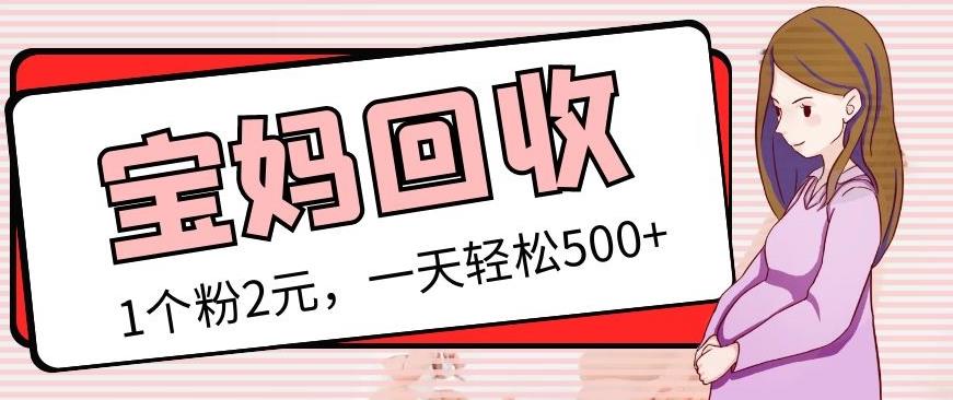 最新宝妈粉回收变现计划及胎教音乐高端变现玩法全套教程！（非老玩法）-绝版学习资料库