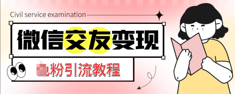 微信交友变现项目，吸引全网LSP男粉精准变现，小白也能轻松上手，日入500+-绝版学习资料库