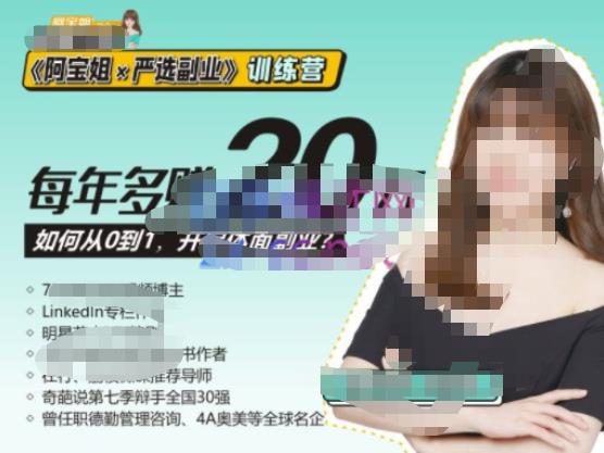 《阿宝姐×严选副业》训练营【Plus版】12期，帮助你找准适合自己的副业，开启斜杠人生-绝版学习资料库