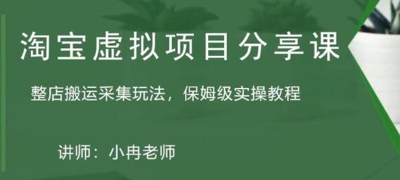 淘宝虚拟整店搬运采集玩法分享课：整店搬运采集玩法，保姆级实操教程-绝版学习资料库