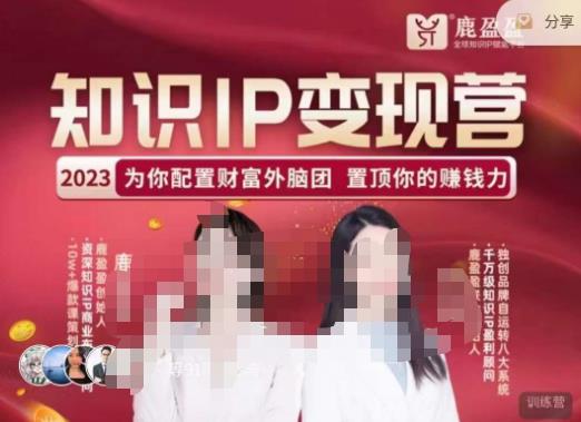 鹿盈盈-知识IP变现实操营，​普通人可复制的知识产品落地实操课，​带你打通知识IP变现底层逻辑-绝版学习资料库