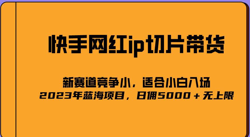 2023爆火的快手网红IP切片，号称日佣5000＋的蓝海项目，二驴的独家授权-绝版学习资料库