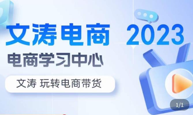 文涛电商·7天零基础自然流起号，​快速掌握店铺运营的核心玩法，突破自然展现量，玩转直播带货-绝版学习资料库
