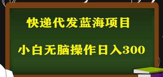 2023最新蓝海快递代发项目，小白零成本照抄也能日入300+-绝版学习资料库