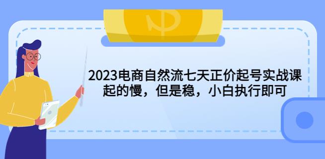 2023电商自然流七天正价起号实战课：起的慢，但是稳，小白执行即可！-绝版学习资料库