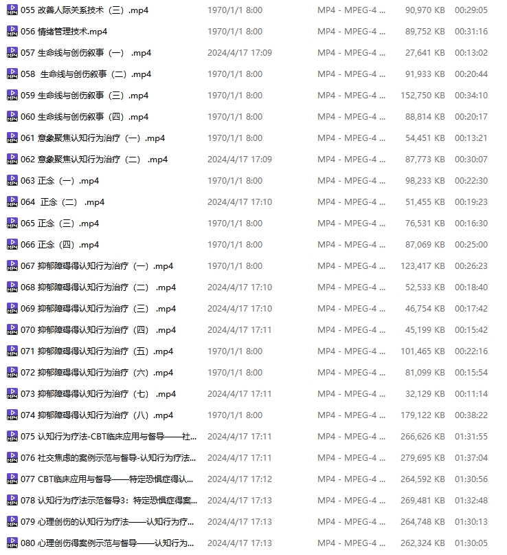 【完结】杨发辉 认知行为治疗系统培训项目 80集 7.04G